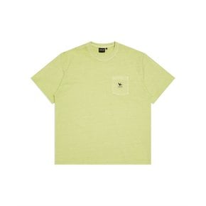포켓 피그먼트 반팔 티셔츠 - LIGHT LIME / Z262UST070
