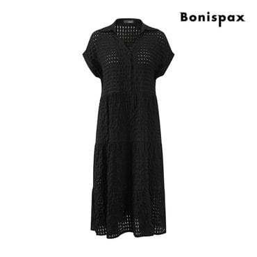보니스팍스 썸머 펀칭 A라인 반팔 원피스 (XP8OP002M0)