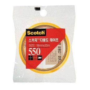 3M 스카치 다용도테이프(리필) 18mm 20M 550 (W269416)