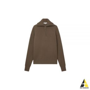 스튜디오 니콜슨 BOW HALF ZIP KNIT CAROB (957) (보우 하프 짚 니트)