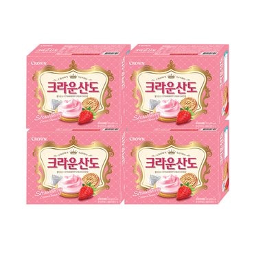  크라운산도 딸기크림치즈323g(16봉) x 4곽