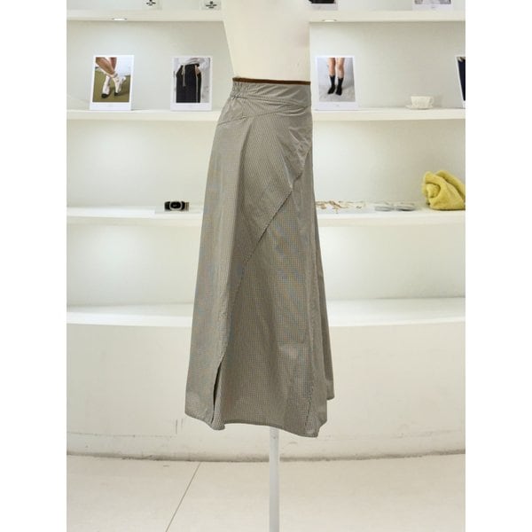 [여주점] 여성 프릴 체크 레이어드 스커트 (L262PSD034)