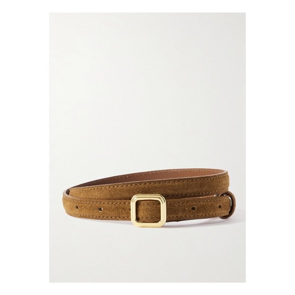 리에 스튜디오 더 조지아 슬림 스웨이드 벨트 라이트 브라운 46376663162892384