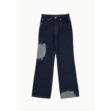 샵아모멘토 에드워드커밍 24FW CIRCLE WINDOW JEAN, INDIGO BLUE WASH