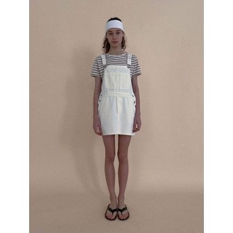 스튜디오 솔트 [SALT Label] DENIM SKIRT OVERALL_WHITE