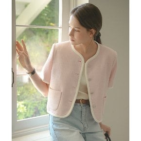 Haper line tweed jacket_Pink