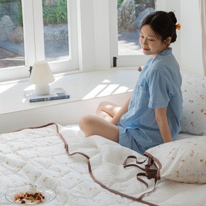 버블로지 60수 아사 시어서커 옥수수솜 여름 차렵이불 베개세트 SS