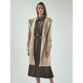 LIGHT WOOL BLENDED HOODED COAT_BEIGE