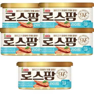 롯데칠성 (롯데햄) 로스팜97 라이트 200g(5캔) 압도적인 돼지고기함량