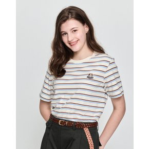 [25SS] [HAZZYS HARRY] 반팔 스트라이트 티셔츠 아이보리 HSTS5BL52IV