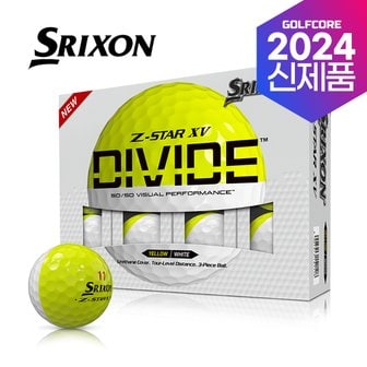 스릭슨 [2024년신제품]스릭슨 SRIXON Z-STAR XV DIVIDE 반반칼라 3피스 골프볼-12알