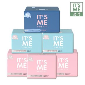 [IT`S ME] 잇츠미 퓨어앤핏 순면감촉 중형 12P x 3팩 + 대형 10P x 2팩 + 슈퍼롱 6P