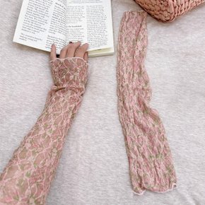 여성 통기성 팔보호 플라워패턴 비침 쿨토시