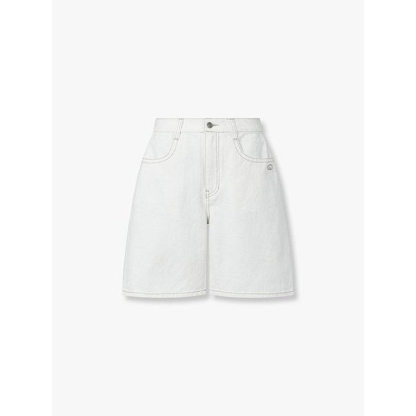 루즈 핏 버뮤다 데님 팬츠_화이트 7225255700