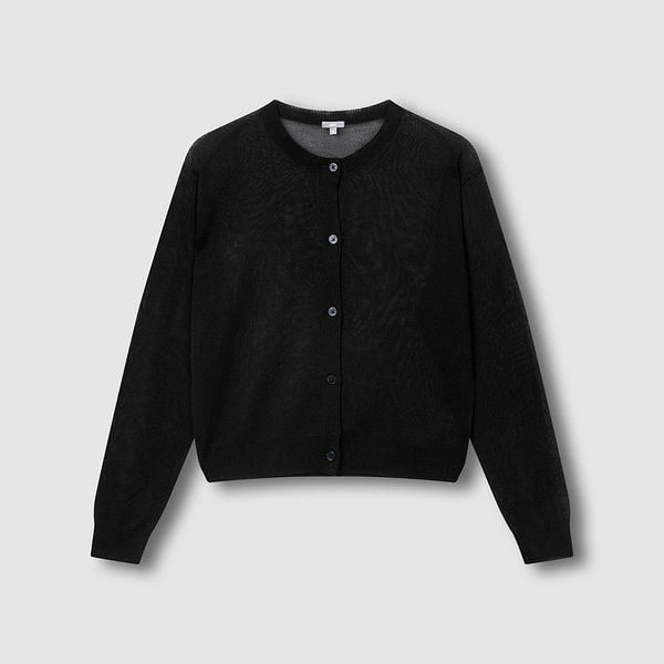 여 시어 긴팔 가디건 J116204007099