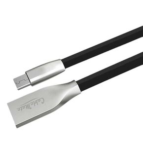 USB2.0 Micro 5P 메탈실버 플랫 고속 충전 케이블 3M