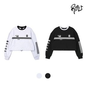 레노마키즈 주니어  여아 배색테이프크롭맨투맨 티셔츠 초등고학년 중학생티셔츠 R2419T181_1_CJ
