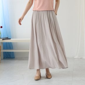 롱롱 밴딩 플레어 스커트 NSK102