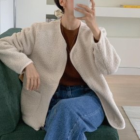 여자 일상룩 FUR 집업 FW 빅사이즈 덤블 주머니 자켓