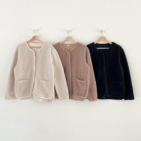 여자 일상룩 FUR 집업 FW 빅사이즈 덤블 주머니 자켓