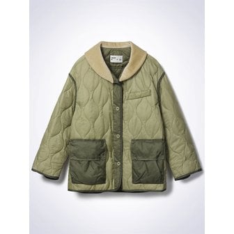 HAUS 072C ABODE QUILTING JACKET LIGHT KHAKI