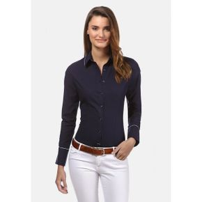 3718144 Vincenzo Boretti LEICHT TAILLIERT - Button-down blouse dunkelblau