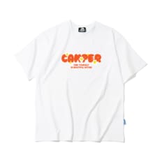 ORANGE CAMPER LOGO T-SHIRTS - WHITE