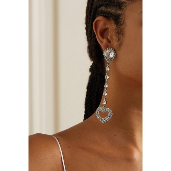 실버 톤 크리스털 클립 이어링 1647597299308749