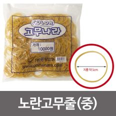 고무나라 노란고무줄(중5cm) 고무밴드 대용량 노랑줄