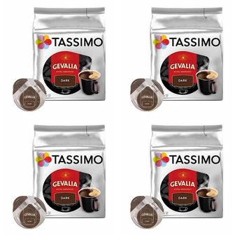  타시모 제발리아 다크 파드 캡슐 커피 Tassimo Gevalia Dark 16개입 4개