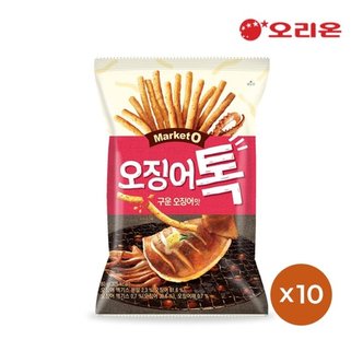  오리온 마켓오 오징어톡M 구운오징어맛 (80g) x 10개