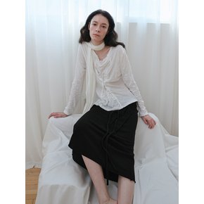 CREASE SNAP TOP [WHITE]