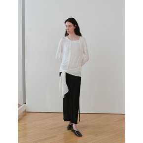 CREASE SNAP TOP [WHITE]