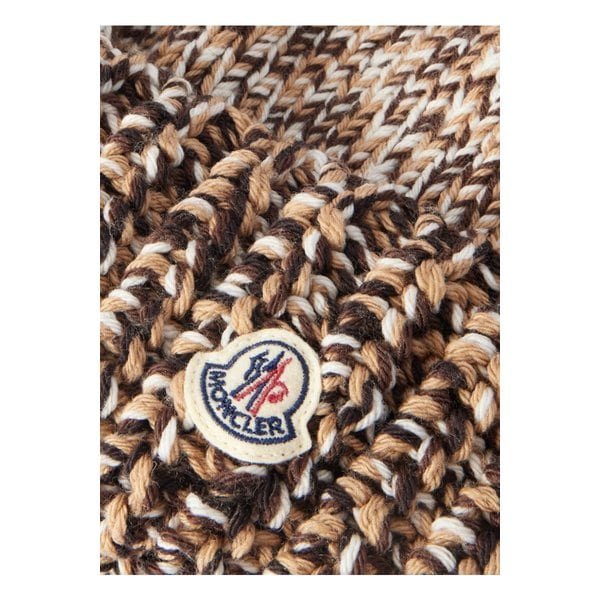 몽클레어 아플리케 골지 울 비니 라이트 브라운 46376663162861888