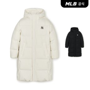 [엠엘비코리아공식] [MLB] 베이직 빅레터링 후드 롱패딩 (2 COLOR)