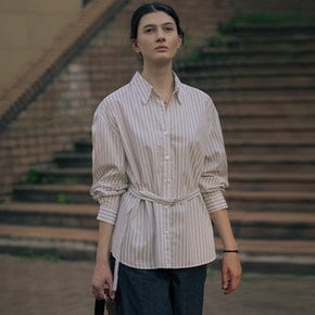 Stripe belt set shirt TIFA01SH05_Ivory