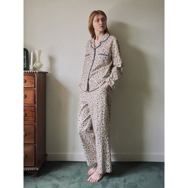 피너트 긴팔 여성페어 크림 (30수)