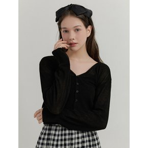 Clover v cardigan (black)