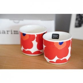 Marimekko (마리메코)  OIVA UNIKKO (red) 머그 2개 세트 200ml  컵 머그컵 북유럽 핀란드