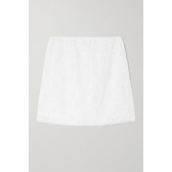 포세 살마 브로더리 앵글레즈 코튼 미니 스커트 46376663162981463