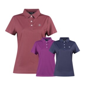 여성 여름 골프웨어 골프 패턴 카라티 반팔 티셔츠 L030523W075