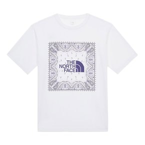 [노스페이스 공식] NT7UR13B 남성 반다나 반팔 티셔츠 WHT