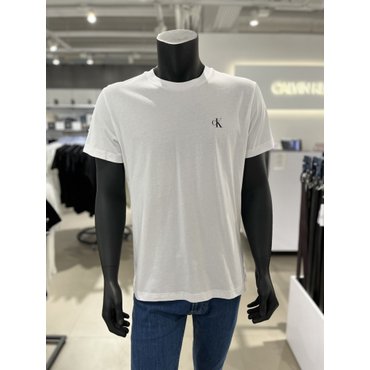 Calvin Klein Jeans 남성 레귤러핏 CK 스몰로고반팔 티셔츠 (J322254-YAF)