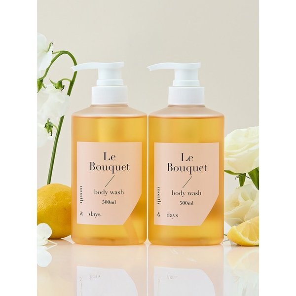 [1+1] 먼스앤데이즈 퍼퓸케어 바디워시 르 부케 플로럴향 500ml 2개