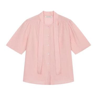 르샵블랑 타이 반팔 블라우스 _ L1G22WBL050