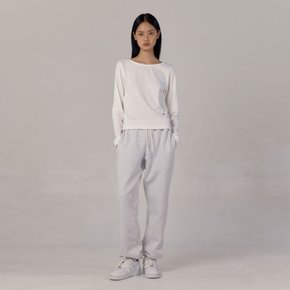 Soft Fleece Sweat Pants (Melange Grey)