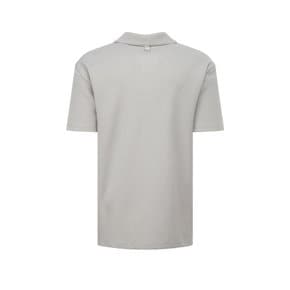 [25SS] [스테디셀러] 베이지《Sucker Twill》 세미오버 카라 티셔츠 WXTS5B302I1