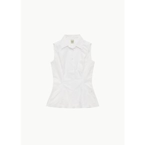 플로어플로어 24PF ROSIE SLEEVELESS SHIRT IN WHITE