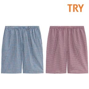 TRY 여성 구김지 5부 파자마 잠옷반바지 홈웨어(택1)