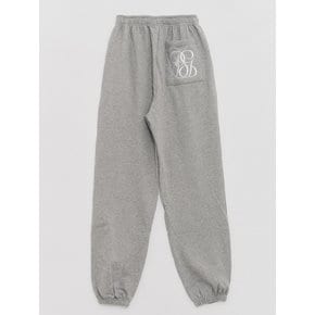 Logo Pocket Signature-fit Jogger Pants Melange Gray